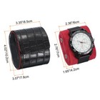 Watch Roll Travel Case Single Slot Leather Cases  Stripe Texture Black