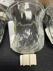 Home Interiors   Homco - Clear Glass Peg Valencia Votive Cups - Set Of 6