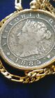 London Mint  1885 Jamaica Queen Victoria Coin Pendant 24  18kgf Sterling Chain