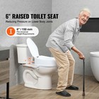 Raised Toilet Seat 5  Raised 300 Lbs Universal Toilet Riser For Elderly Non-slip