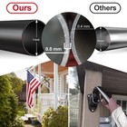 House Flag Pole Kit - 6ft Tangle Free Flag Pole Holder For Outside House heav   