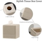 Tissue Box Cover Square  Resin Facial Tissue Holder - Beige 