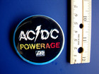 Ac dc Pin Badge Button 1970s Atlantic Powerage Lp