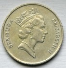 1988 Bermuda One Dollar Coin With Sailboat Image