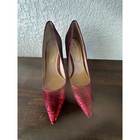 Aldo Stessy 2 0 Red Sequin Stiletto Pointed Toe Heels Women s Size 8