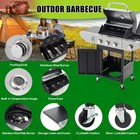 3-burner Propane Gas Grill Barbecue Grill 37000 Btu Patio Garden Barbecue Grill