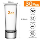 Aoeoe 30 Pack Shot Glass Bulk Set With Heavy Base  2 Oz Whiskey Shot Glasses    