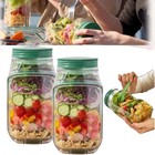 Leakproof Salad Pod Jar Container With Lid - Portable Lunch Box   Snack 