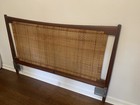 Rare John Stuart Danish Teak   Cane Full queen Headboard