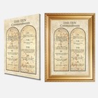 The Ten Commandments Catholic Version Canvas Print Religious Wall Art Decor