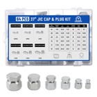 64 Pcs Lot Jic Cap And Plug Hydraulic 4-16 Fittings An 37 Degree Refill W  Case