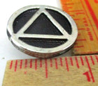 Alcoholics Anonymous Pin Aa Addiction Recovery Old Biker Vest Hat Collectible