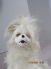 Vintage Mcm Kitschy Dog Puppy White Fur Ceramic Figurine Japan
