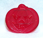 Vtg Aunt Chick s Clear Red Cookie Cutter - Jack-o-lantern Pumpkin Halloween