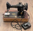 Vintage Singer 99k Sewing Machine 3 4 Size 1955 W case El233898