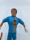 Vintage 1972 Ideal Evel Knievel 7  Action Figure W  Helmet Belt Cane Blue Suit