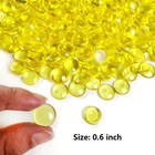 Ocefeiyue 630 Pcs Yellow Acrylic Flat Marbles Decorative Gems Table Confetti    