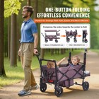 Uimoso Double Stroller Collapsible Wagon Stroller For 2 Kids With Canopy Purple