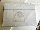 New White Bellino Italy Luxury Gray Piping Queen Sheet Set 100  Cotton Percale