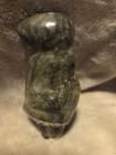 Vintage Inuit Style Soapstone Carving     Woman In Parka Native Alaska Canada