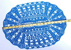 Doily Oval Blue Cotton Handcrafted Crochet  18 25 X 13 5 Inches  New