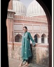 Women Designer Silk Blend Embroidered Kurta Pant Dupatta Set Indian Ethnic S-5xl