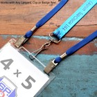 5 Pack - 4x5 Badge Holder Clear - Usa Made - Large Badge Protector For Id Cards