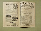 1910 Gaiety Theatre Program Marlowe Get Rick Quick Wallingford Fashion 30 Pgs