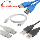 Usb 2 0 3 0 Data Cable A-male To A-male High Speed Charger Cord Multpack Lot