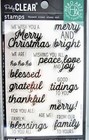 Christmas Winter Holiday Messages Clear Stamp Set Hero Arts Cm293 New 
