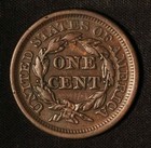 1849 1c Braided Hair Large Cent - Free Shipping Usa