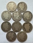 1892-1916 Barber Dime Almost Complete 63 Coins Set  Key Dates Whitman Folder  2