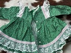 Vintage Girls Dress Party Ruffle Full Circle Skirt Lace Size 12 Mo Holiday Nwt