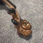 Antique 1934 Unique Dog Head Scroll Violin W  Case Bulldog Need Repaired Project