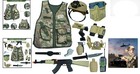 Camouflage Army Costume Set For Kids - Toy Guns And Accessories For Role Play