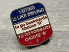 Democrat Voting Enamel Lapel Pin To Go Forward Choose D Political Anti-gop Gift