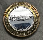 Aladdin Hotel Casino  10 Gaming Token  999 Fine Silver Strike Arabian Nights