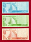 Venezuela 2019  a   B Series  10000  20000   50000 Bolivares Soberano Unc Notes