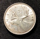 1940 Canada Silver  25 Cents  Enn Coins