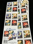 Us Scott 3457e Double Sided Booklet Pane Flowers 100 Pack Mint Mnh