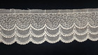 Vintage antique  White  English Embroidery Cotton Leaver Lace  Cotton   9   Yards
