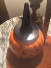 Vtg  Halloween Jack   olantern-light-pumpkin ceramic     lantern  Mccoy Limited Hat