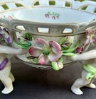 Von Schierholz Germany Porcelain Centerpiece Bowl Cherubs Putti Dresden Floral