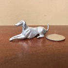 Horsing Around Stablemate 1 32 Model Scale Lying Saluki   Cast Pewter Dog
