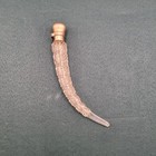 Antique Victorian Edwardian Cut Glass Horn Tear Catcher Perfume Snuff Bottle