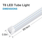 12pcs 120w 8ft Led Shop Light Fixture T8 Led Tube Light Bulbs 8  Led Strip Light