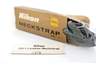 Nib Vintage Nikon F Camera An-1 Black Leather Neck Strap  Nos