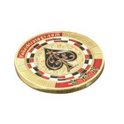 Iron Guard Card Protector Coin Chip Metal Poker Gold Plated   Round Plastic Case