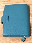 Ox Knight A6 Leather Notebook Planner Cover - Light Blue 