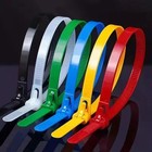 200pcs Reusable Cable Ties Multi-color Adjustable Zip Straps For Home Office Diy